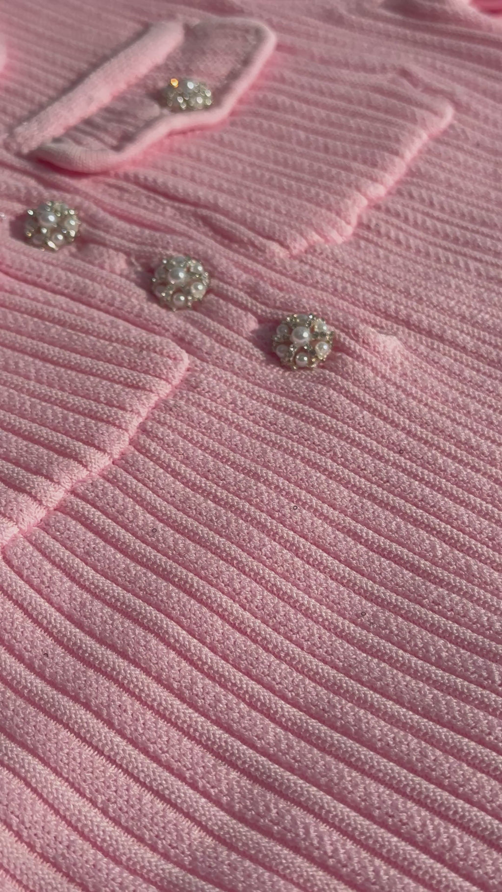 Knit Sparky Pink Mini Dress